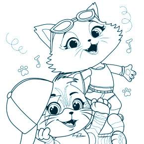 Раскраска Кошечки