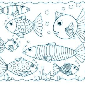 Раскраски Рыбки