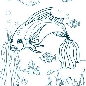 Раскраски Рыбки