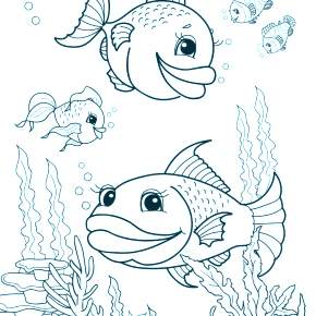 Раскраски Рыбки