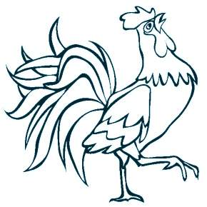 Раскраска Петушок