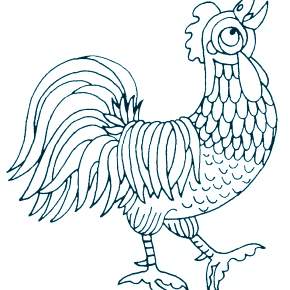 Раскраска Петушок