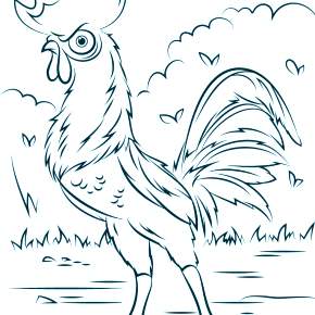 Раскраска Петушок