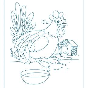 Раскраска Петушок
