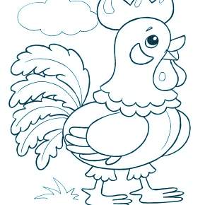 Раскраска Петушок