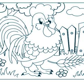 Раскраска Петушок