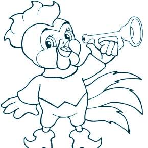 Раскраска Петушок