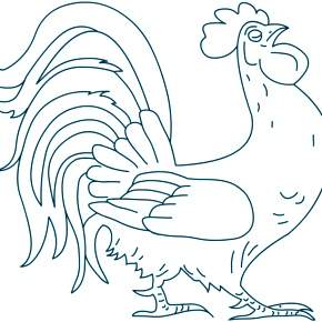 Раскраска Петушок