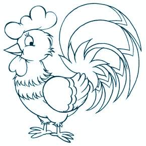 Раскраска Петушок