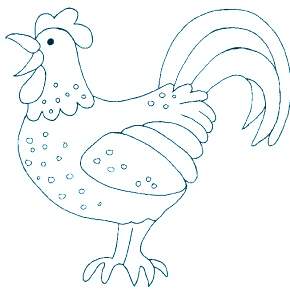 Раскраска Петушок