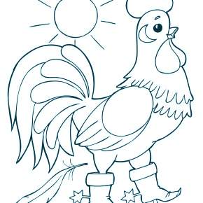 Раскраска Петушок