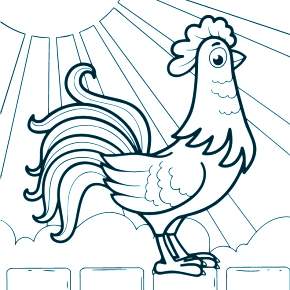 Раскраска Петушок