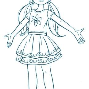 Раскраска Кукла Раскраска Кукла