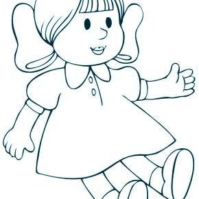 Раскраска Кукла Раскраска Кукла