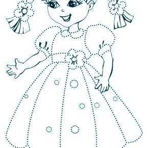 Раскраска Кукла Раскраска Кукла