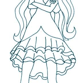 Раскраска Кукла Раскраска Кукла