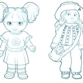Раскраска Кукла Раскраска Кукла