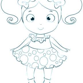 Раскраска Кукла Раскраска Кукла