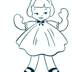 Раскраска Кукла Раскраска Кукла