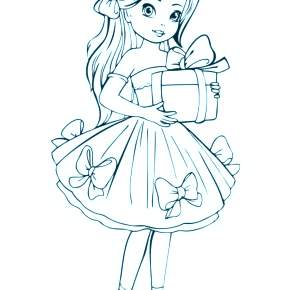 Раскраска Кукла Раскраска Кукла