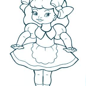 Раскраска Кукла Раскраска Кукла