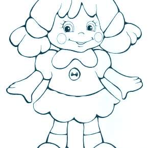 Раскраска Кукла Раскраска Кукла