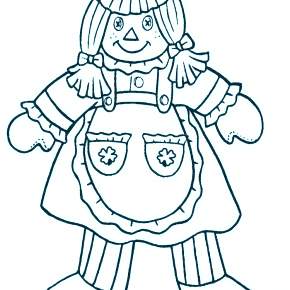 Раскраска Кукла Раскраска Кукла