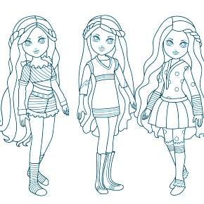 Раскраска Кукла Раскраска Кукла