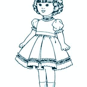 Раскраска Кукла Раскраска Кукла