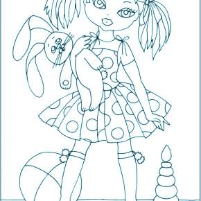 Раскраска Кукла Раскраска Кукла