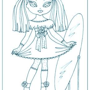 Раскраска Кукла Раскраска Кукла