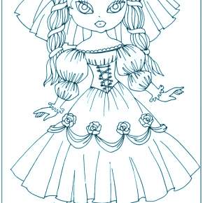 Раскраска Кукла Раскраска Кукла
