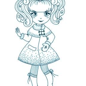 Раскраска Кукла Раскраска Кукла