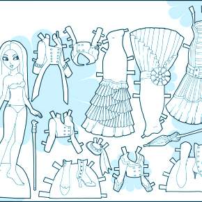 Раскраска Кукла Раскраска Кукла