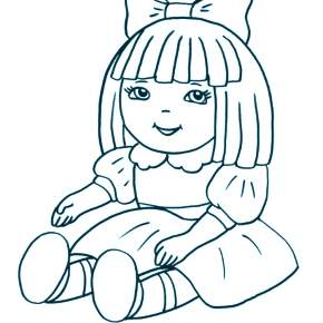 Раскраска Кукла Раскраска Кукла