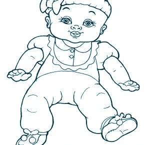 Раскраска Кукла Раскраска Кукла