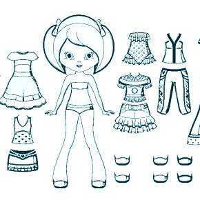 Раскраска Кукла Раскраска Кукла