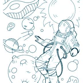 Раскраска Космос