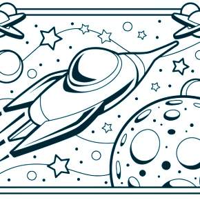Раскраска Космос