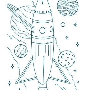 Раскраска Космос