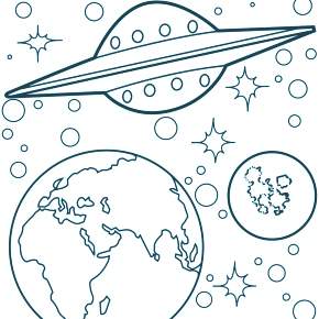 Раскраска Космос