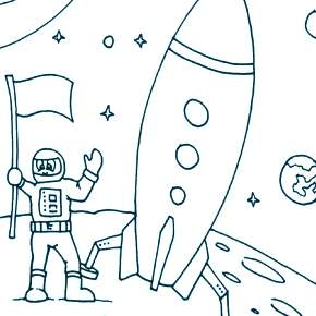 Раскраска Космос