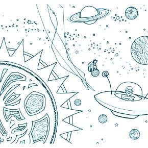 Раскраска Космос