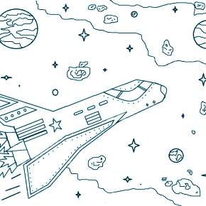 Раскраска Космос