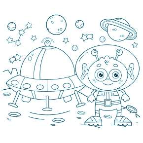 Раскраска Космос