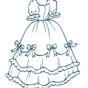Раскраска Платья Раскраска Платья