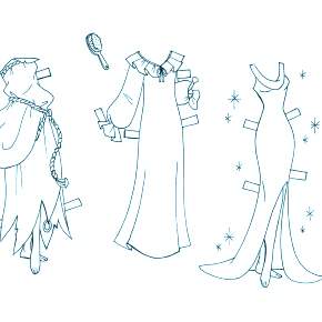 Раскраска Платья Раскраска Платья