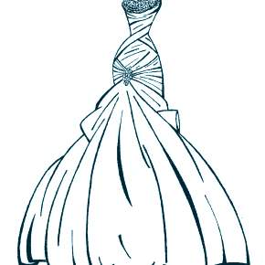 Раскраска Платья Раскраска Платья