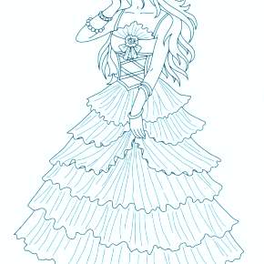 Раскраска Платья Раскраска Платья
