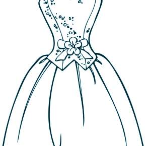 Раскраска Платья Раскраска Платья